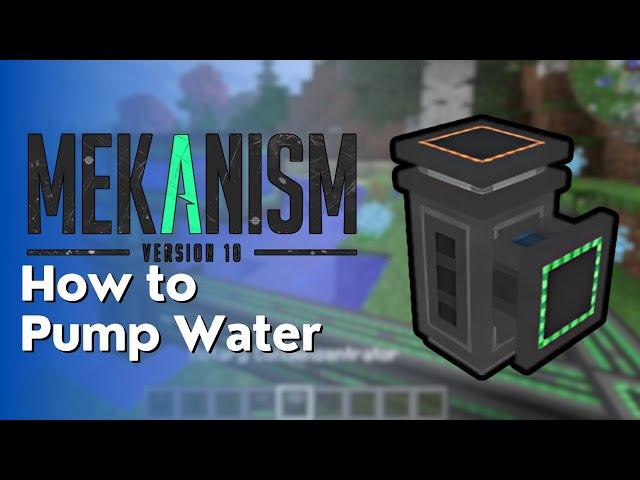 How to Pump Water using Mekanism