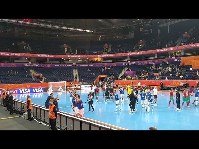 Brazil Futsal | Celebrating with Fans | Futsal World Cup Lithuania 2021