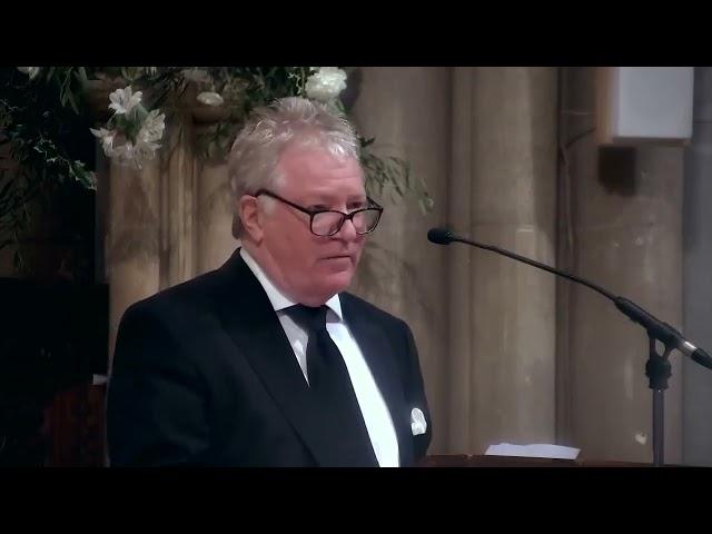 Here's Jim Davidson at Jethro's funeral, delivering a heartfelt tribute to his dear friend