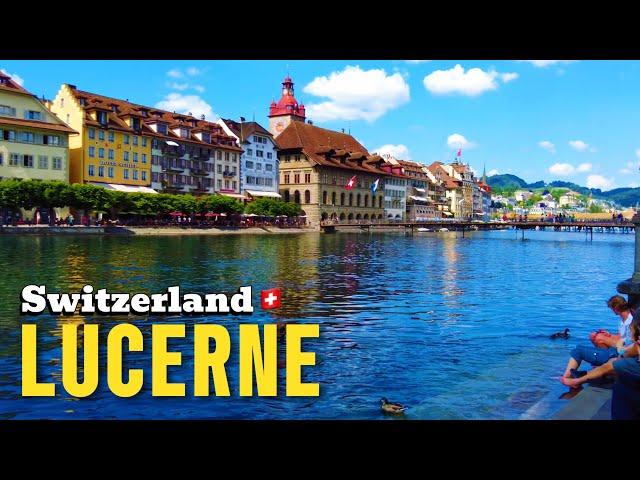 Lucerne Switzerland 4K Walking Tour Lucerne Lake, Old Town