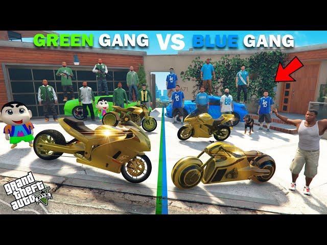 Shinchan Green Gang VS Franklin Blue Gang Gold Bike Collection In GTA 5!