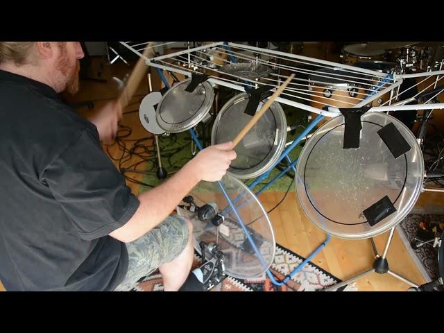 Cheapest drumset in the world - drying rack. Amazing Sound! Priceless? Wäscheständerschlagzeug.