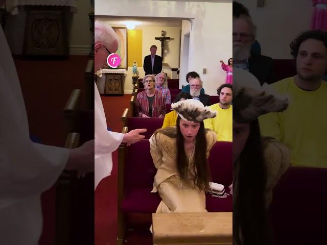 Karma Strikes at Church  Unexpected Spill Teaches Humility #karma #church #shorts