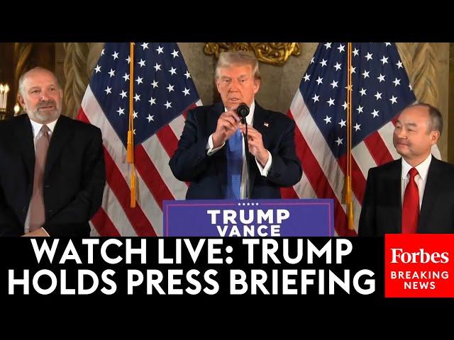 WATCH LIVE: President-Elect Trump Holds Press Briefing At Mar-A-Lago With SoftBank CEO Masayoshi Son