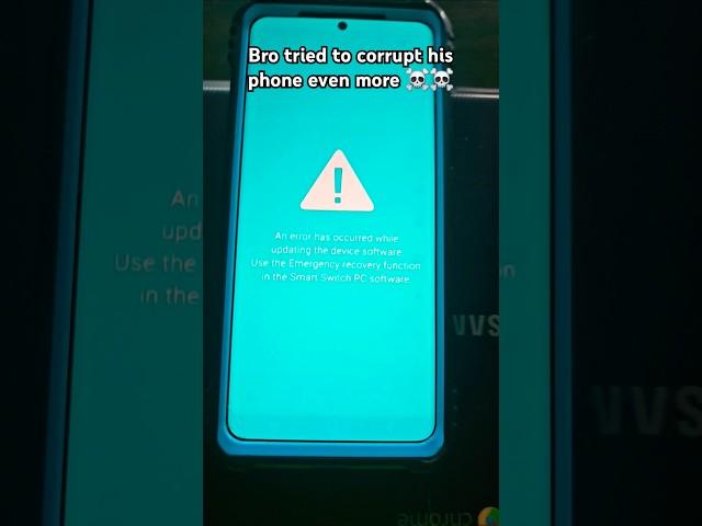 Bro tried to corrupt his phone even more ️️: Level 2 #linux #error #android #penguin #shorts