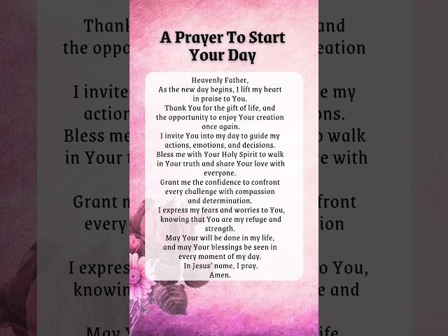 A Morning Prayer For Today | A Prayer To Start Your Day