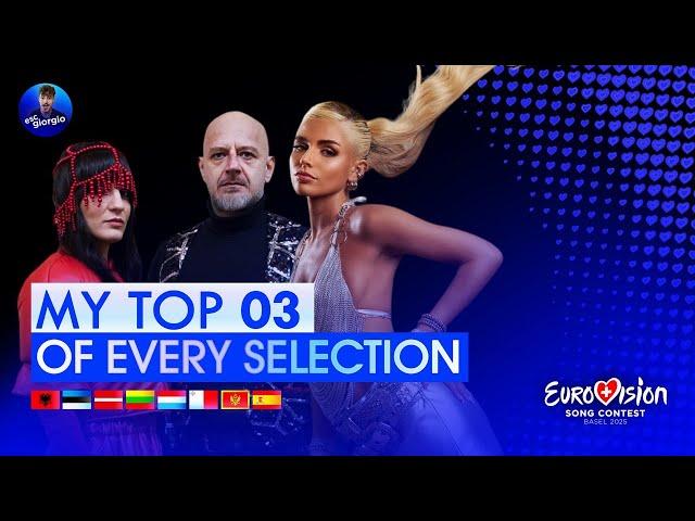 Eurovision 2025: My Top 3 of Every National Selection (so far)