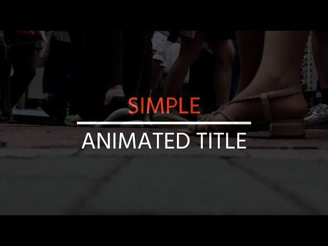 How to make Animated titles for free in Blender | 2D tutorial