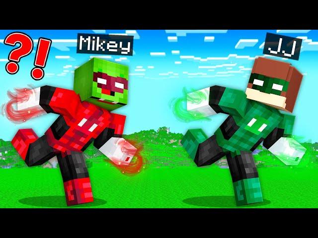 Green Lantern Speedrunner vs Red Lantern Hunter : JJ vs Mikey in Minecraft Maizen!