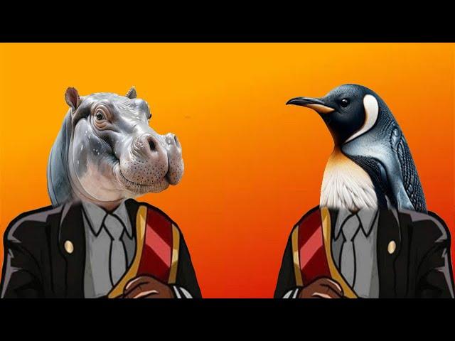 Funny Hippo & Penguin - Coffin Dance Meme ( COVER )