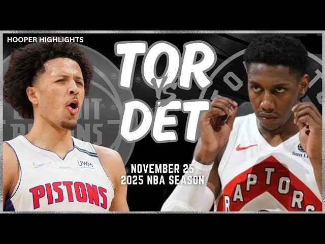 Toronto Raptors vs Detroit Pistons Full Game Highlights | Nov 25 | 2025 NBA Season