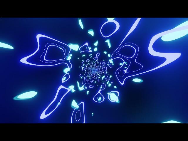 VJ LOOP NEON Blue Metallic Abstract Background Video Simple Lines Pattern - Motion 4k Screensaver