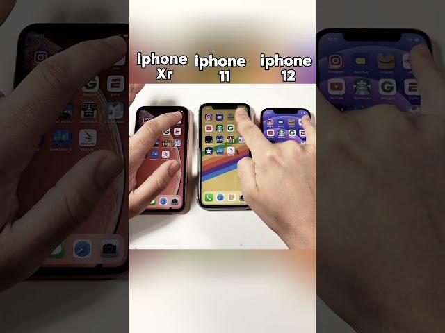 iPhone XR vs iPhone 11 vs iPhone 12 INSANE Speed Test! You WON’T Believe Who Wins!  #Shorts#viral