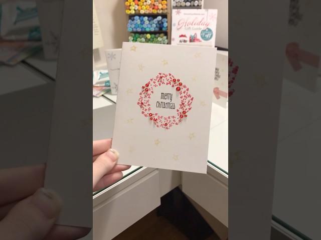 Make a Christmas card with me!!️ #shorts #christmas #craft #trending