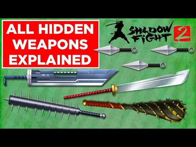 ALL HIDDEN WEAPONS IN SHADOW FIGHT 2 EXPLAINED IN HINDI