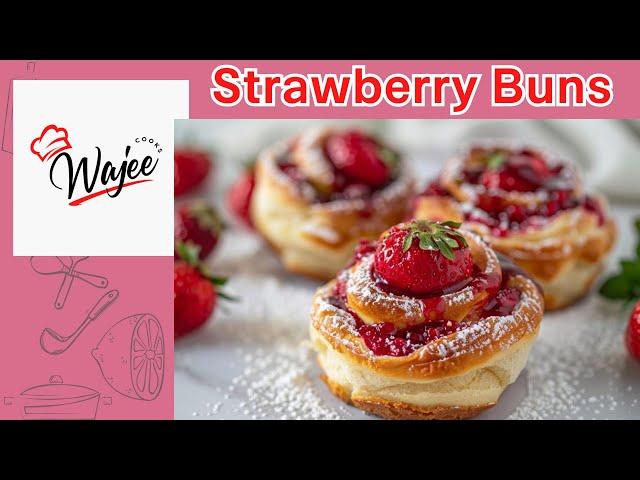 The Best Strawberry Buns Recipe By WajeeCooks