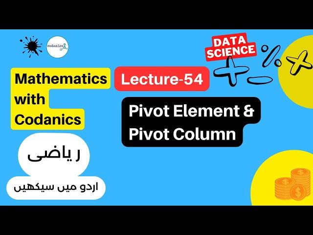 Pivot Element & Pivot Column in Urdu/Hindi