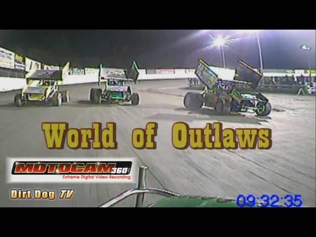 Tyler Walker vs. Donny Schatz - in car camera at Skagit Speedway World of Outlaws '09