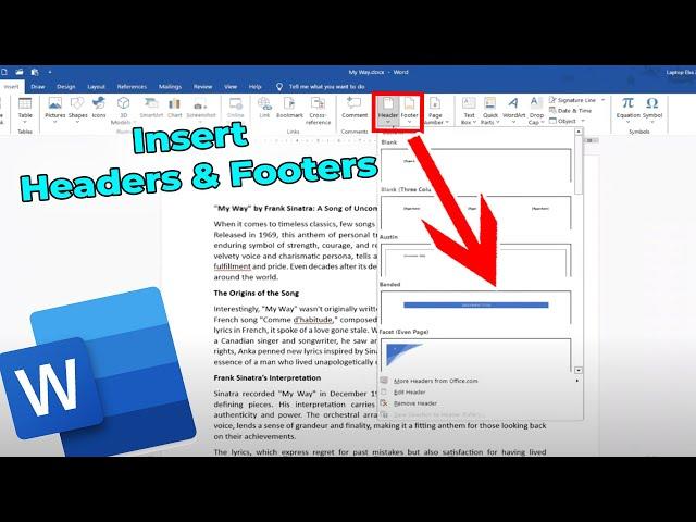 How to Insert and Edit Headers and Footers in Microsoft Word