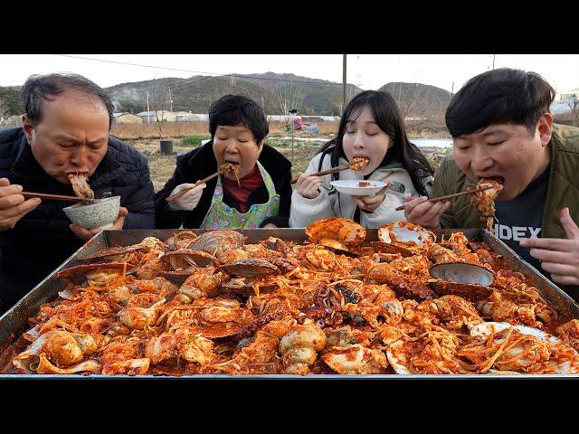 싱싱한 아귀와 문어, 백고둥, 조개 푸짐하게 넣은 해물찜 먹방!! (Braised Spicy Seafood) 요리&먹방!! - Mukbang eating show