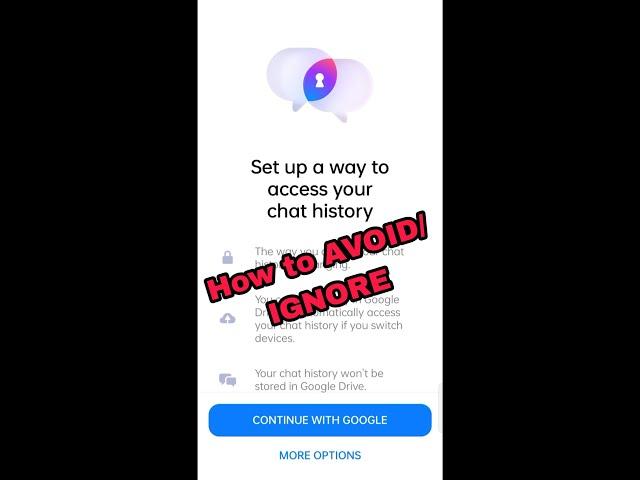 Set up a way to access your Messenger chat history problem/How To Solve/Avoid/ Ignore/Fix
