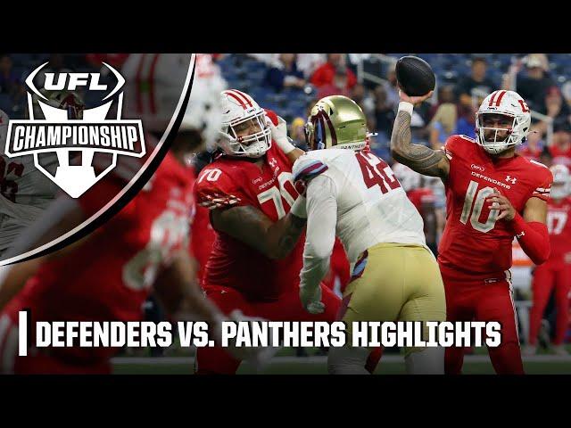 UFL Championship Full Game Highlights  DC Defenders vs. Michigan Panthers | UFL on ESPN