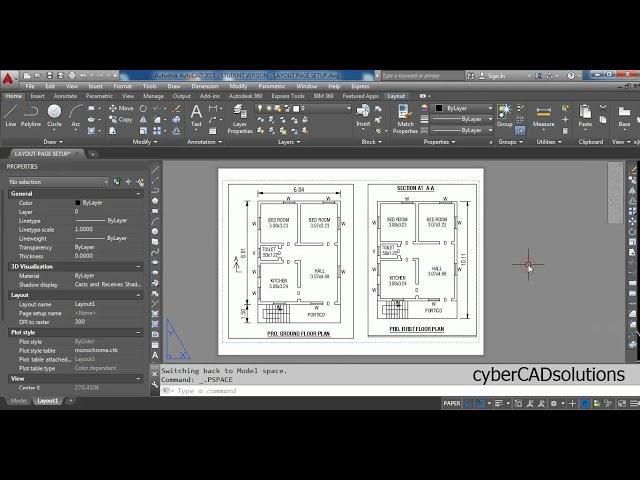 How to do Page Setup in a Layout in AutoCAD