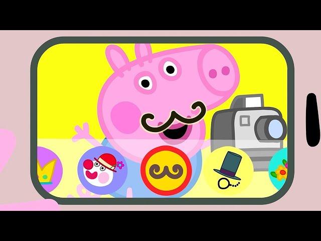 Filtros divertidos en el teléfono de Daddy Pig  | Los cuentos de Peppa la Cerdita