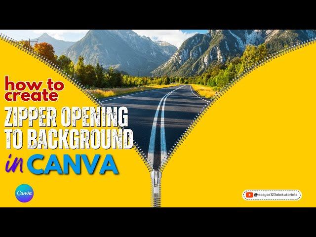 How to Create Zipper opening to Background in Canva Tutorial Step by Step for Beginners