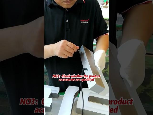 LED letter sign QC process in signage factory