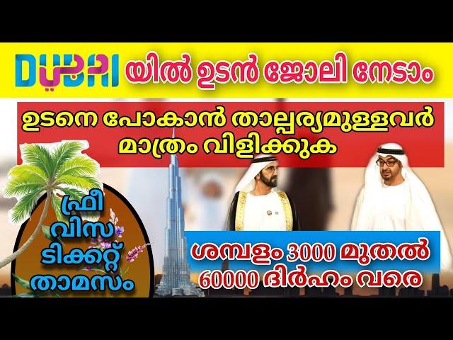 Dubai job vacancy 2024 Malayalam| UAE job vacancy| Gulf job vacancy Malayalam | Today job vacancy