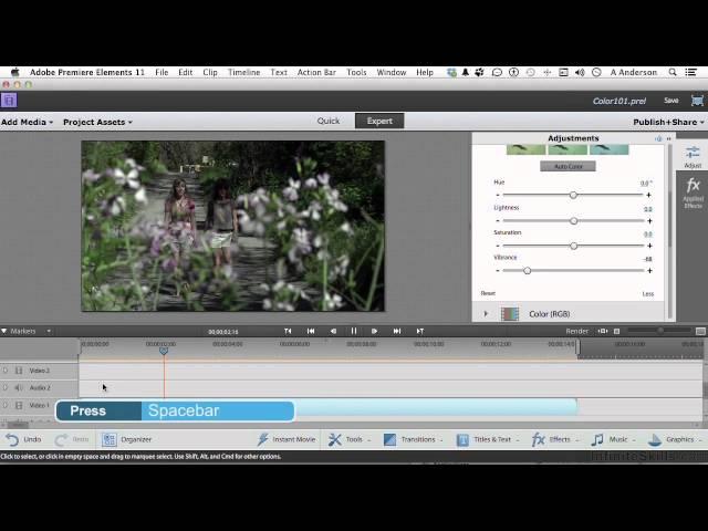 Adobe Premiere Elements 11 Tutorial | Manually Adjusting Color