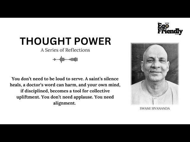 Change the World Without Saying a Word | Swami Sivananda