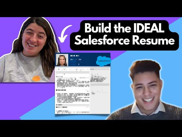 Design a resume for a Salesforce career