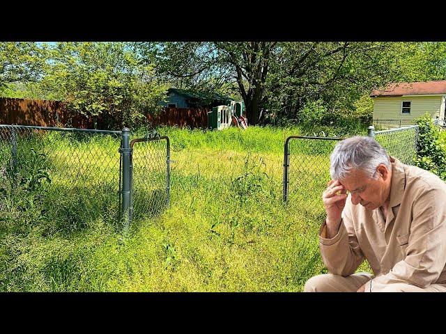 He WORKS from MORNING to NIGHT and his yard TOOK OVER! We SURPRISED him with a FREE LAWN MAKEOVER!