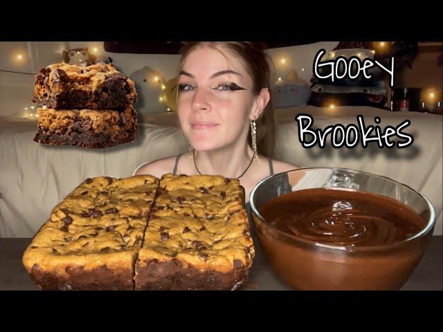 GOOEY BROOKIES AND CHOCOLATE DIP MUKBANG! (Vegan) (No Talking)