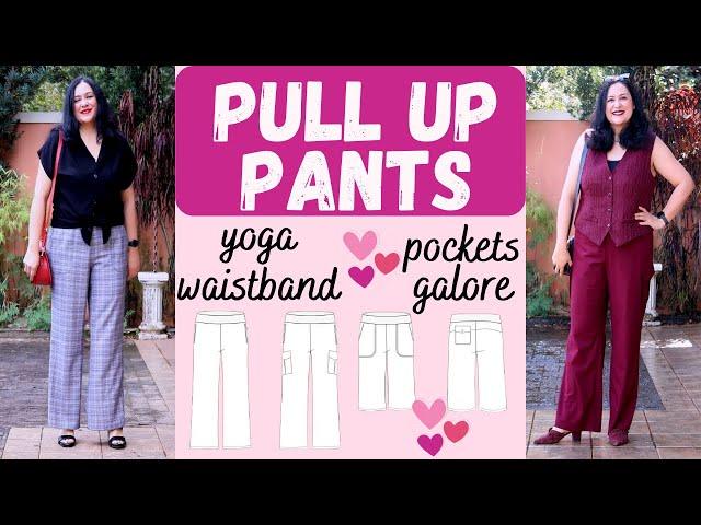 POCKETS GALORE! BEST waistband on EARTH: Yoga yay! Dune (Sinclair patterns). Perfect fit :)