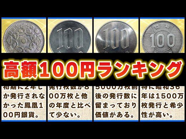 【100円硬貨ランキング】価値の高い100円玉はいつ発行されたもの？