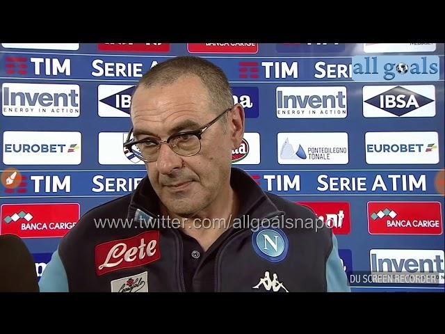 Sarri parla dei cori contro Napoli ed i napoletani.. una lezione di vita.. grazie mister