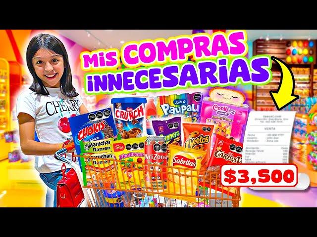 ¡COMPRE TODO del SÚPER!MIS COMPRAS INNECESARIAS!¿Cuanto gaste?lYo soy Aranza