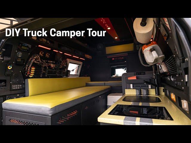 Ultimate DIY Bug Out Overland Truck Camper Walkaround