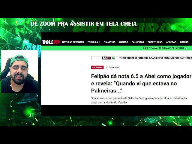 FELIPÃO DA NOTA 6.5 A ABEL COMO JOGADOR E REVELA..