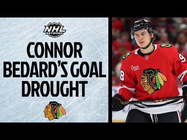 Connor Bedard's sophomore slump is now 11-game goal drought