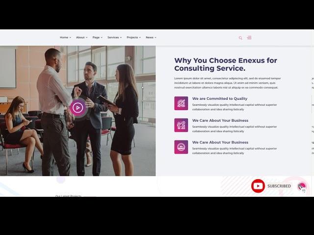 Enexus - Consulting Business Elementor WordPress Theme company responsive Website Builder