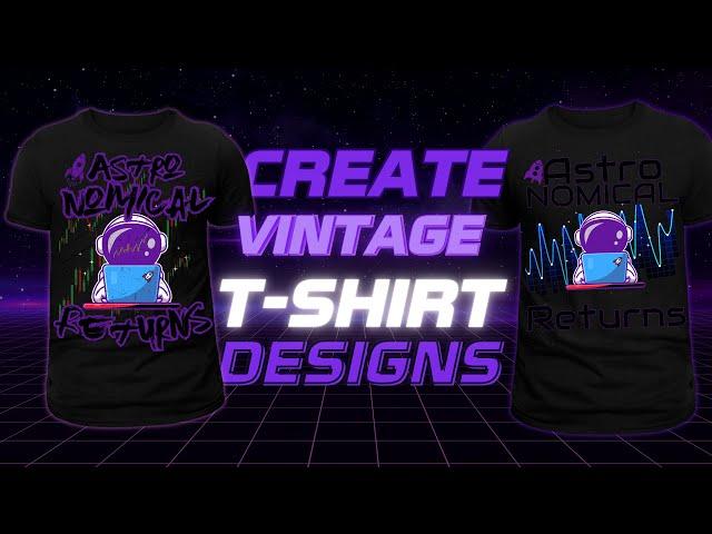 Vintage Shirt Design Tutorial on Canva & Vista Create