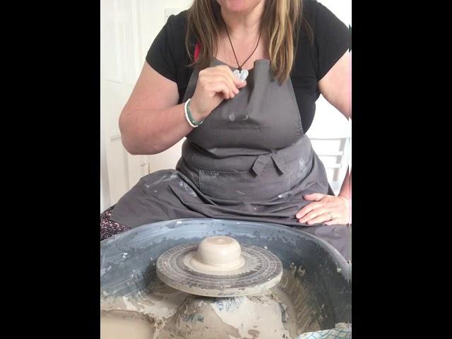 Centering on the pottery  wheel