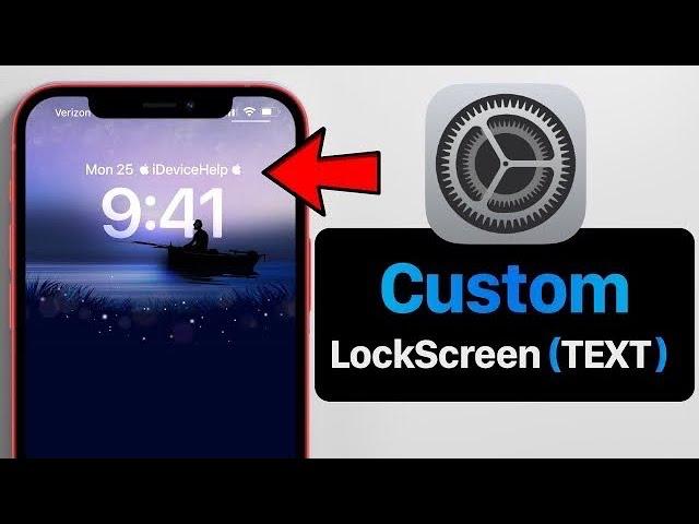 Enable Custom LockScreen Text on iPhone