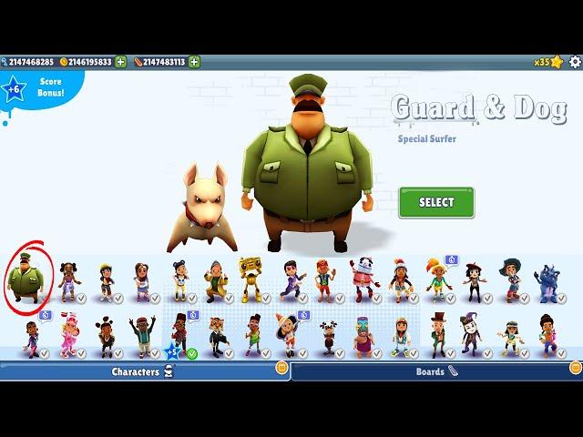 Subway Surfers - Guard and Dog Unlocked Update Mod - All Characters Unlocked and All Boards Gameplay