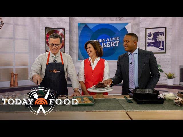 Stephen and Evie Colbert share recipe for mustard chicken thighs