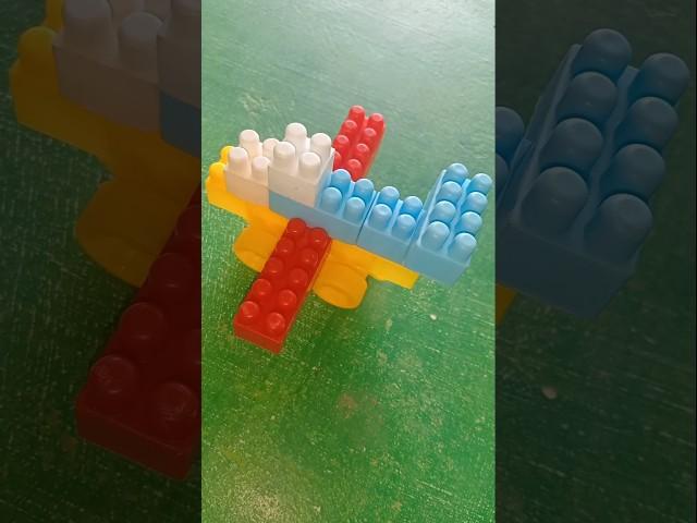 ️️ Making Airplane using Building blocks  #ytshorts #lego #funbuildingblocks #diy